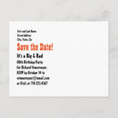 16e Verjaardag Save the Date Oranje Diagonal A02 Aankondigingskaart (Achterkant)