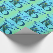 16e verjaardag Sjabloon 100% persoonlijke gave Cadeaupapier (Hoek)