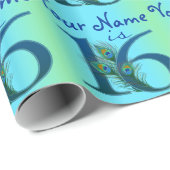 16e verjaardag Sjabloon 100% persoonlijke gave Cadeaupapier (Rol Hoek)