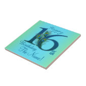 16e verjaardag Sjabloon 100% persoonlijke gave Tegeltje (Zijkant)