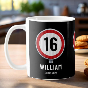 16e Verjaardag Snelheidslimiet Koffiemok