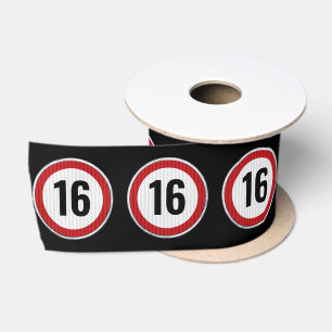 16e verjaardag Snelheidslimiet Satijnen Lint
