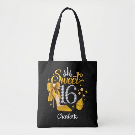 16e verjaardag. Sweet 16-meisje Tote Bag (Voorkant)