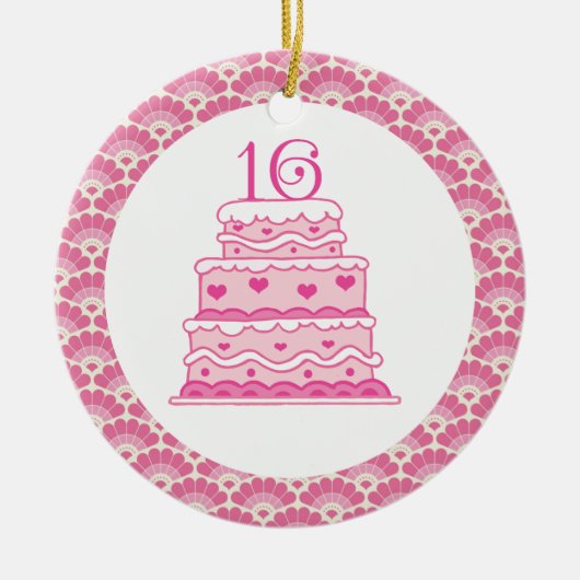 16e verjaardag Sweet Keepomwille Ornament Gift (Voorkant)