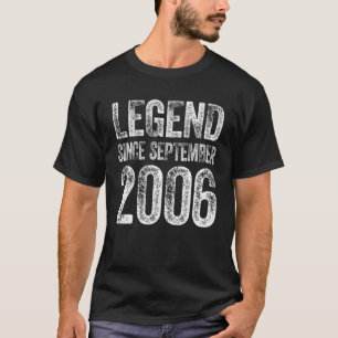 16e verjaardag T-shirt september Geboren op 16 jaa