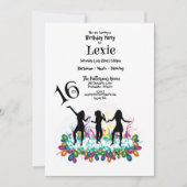 16e verjaardag Teen danskleurig Kaart (Voorkant)