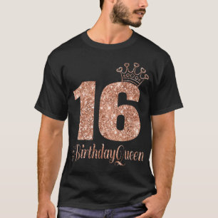 16e verjaardag Teen Sweet Sixteen 16 Roos T-shirt