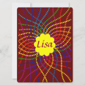 16e verjaardag uitnodiging. kaart (Achterkant)