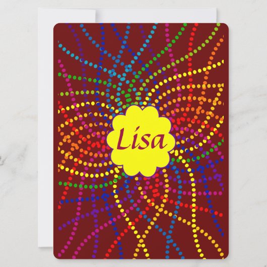 16e verjaardag uitnodiging. kaart (Achterkant)