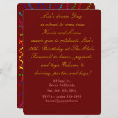 16e verjaardag uitnodiging. kaart (Voorkant / Achterkant)