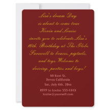 16e verjaardag uitnodiging.