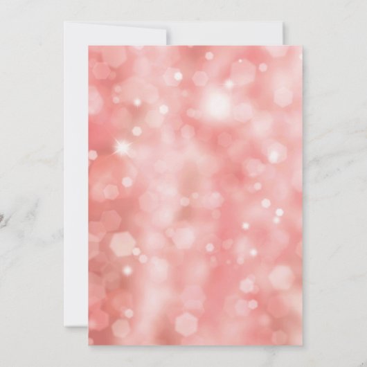 16e verjaardag uitnodiging roze glitter (Achterkant)