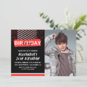 16e verjaardag uitnodigingen Mannen Party Foto Roo (Staand voorkant)