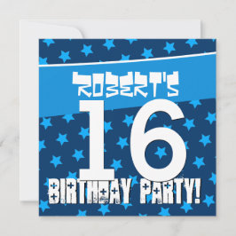 16e verjaardag van de blauwe sterren D4241 Kaart