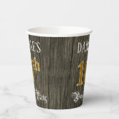 16e verjaardag van de Faux Gold & Faux Wood Papieren Bekers (Links)