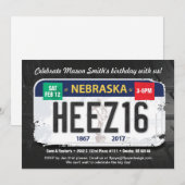 16e verjaardag van de jongen in Nebraska Kaart (Voorkant / Achterkant)