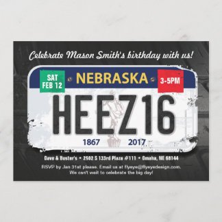 16e verjaardag van de jongen in Nebraska Kaart
