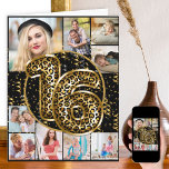 16e verjaardag van de Leopard-foto Gold ballonnen Kaart<br><div class="desc">Aangepaste 16e verjaardagskaart met 9 aangepaste foto's en trendy leopard print folie ballonnen in zwart en goud. De sjabloon is klaar voor u om 9 van uw favoriete foto's te uploaden die in een fotocollage in vierkante en portretformaten worden getoond. Uw afbeeldingen omringen de ballonnen voor dierlijke afdruk, die zijn...</div>