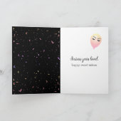 16e verjaardag van de luchtballonnen en Confetti Kaart (Binnen)