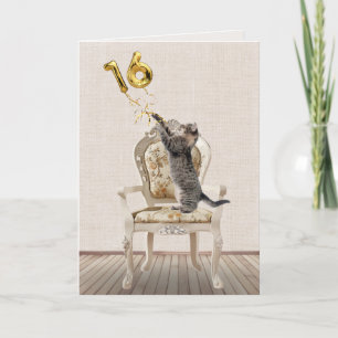 16e verjaardag van de luchtballonnen en tablet-pc kaart