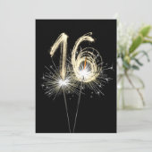 16e verjaardag van de Sparklers Kaart (Staand voorkant)