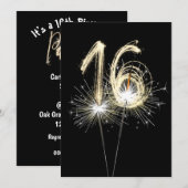 16e verjaardag van de Sparklers Kaart (Voorkant / Achterkant)