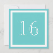 16e verjaardag van de uitnodiging van de Birthday  (Voorkant)