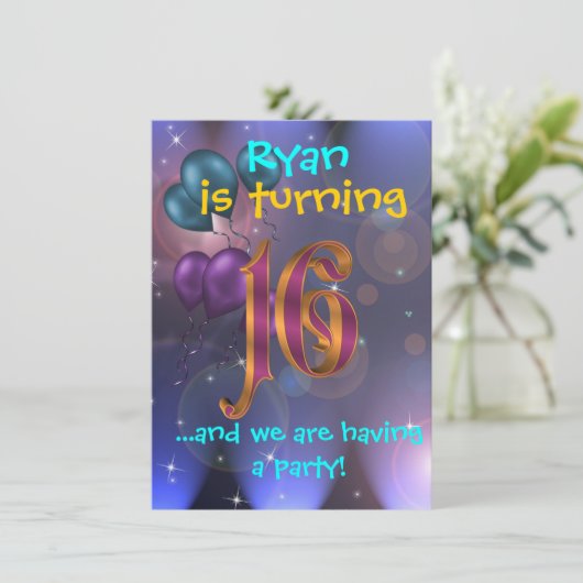 16e verjaardag van de uitnodiging van de partij (Staand voorkant)