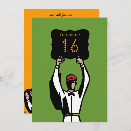 16e verjaardag van de uitnodiging van de partij bi (Voorkant / Achterkant)