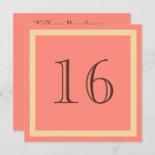 16e verjaardag van de uitnodiging van de partij va (Voorkant / Achterkant)