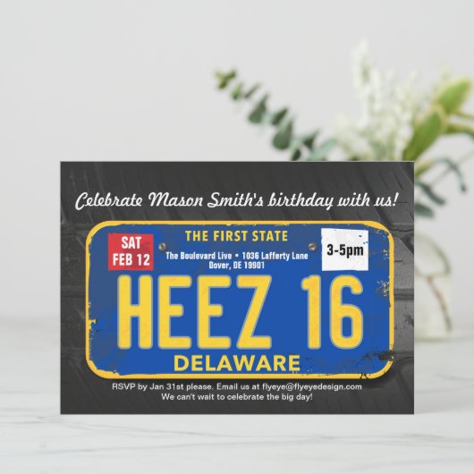 16e verjaardag van de Uitnodiging van de Vergunnin (Staand voorkant)