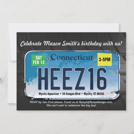 16e verjaardag van de Uitnodiging van de Vergunnin (Voorkant)