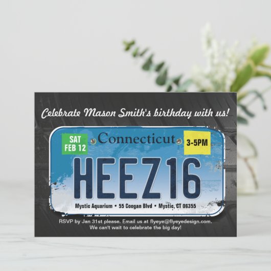 16e verjaardag van de Uitnodiging van de Vergunnin (Staand voorkant)