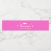 16e verjaardag van de zoete zestiende partij neonr waterfles etiket (Enkel label)