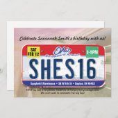 16e verjaardag van het meisje - Ohio - Uitnodiging (Voorkant / Achterkant)