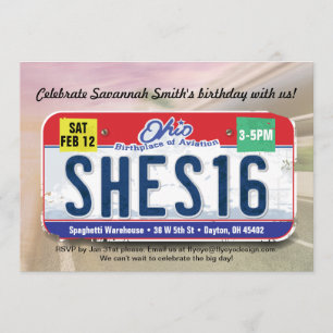 16e verjaardag van het meisje - Ohio - Uitnodiging