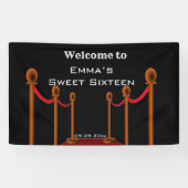 16e verjaardag van het zwarte en rode tapijt spandoek (Horizontaal)