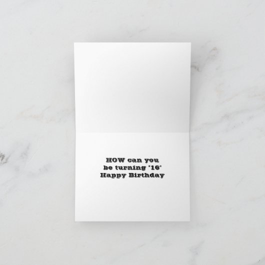 **16e VERJAARDAG** VAN HIPPO COMEDIAN Kaart (Binnen)