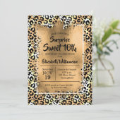 16e verjaardag van Leopard Sweet Kaart (Staand voorkant)