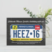 16e verjaardag van Pennsylvania-licentie Kaart (Staand voorkant)