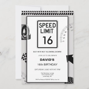 16e verjaardag van Speed Limit Boy  Kaart