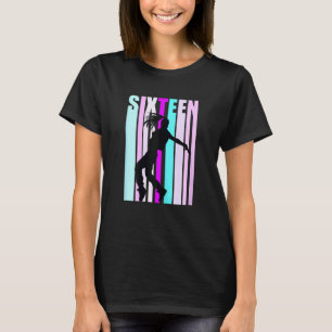 16e verjaardag van vrouwen hiphop daner t-shirt