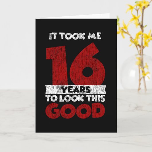 16e verjaardag Verjaardag Gemaakt om er goed uit t Kaart (Gele Bloem)