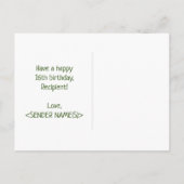 16e verjaardag: Vet, Leuk, Eenvoudig, Regenboog 16 Briefkaart (Achterkant)