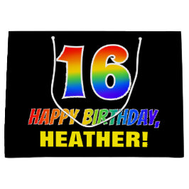 16e verjaardag: Vet, Leuk, Eenvoudig, Regenboog 16 Groot Cadeauzakje