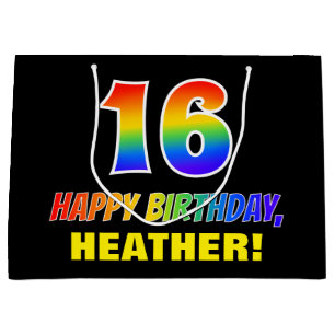 16e verjaardag: Vet, Leuk, Eenvoudig, Regenboog 16 Groot Cadeauzakje