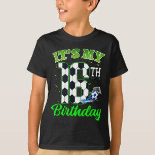 16e Verjaardag Voetbal Jongen Meisje Kinderen Voet T-shirt