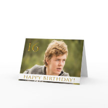 16e verjaardag voor een jongen met je foto van het