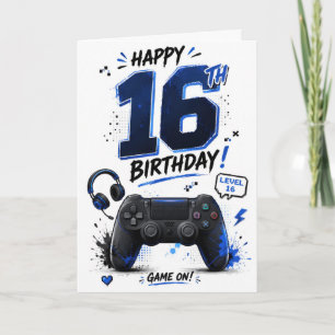 16e Verjaardag voor Gaming Boy Kaart