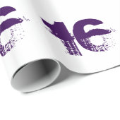 16e verjaardag voor iedereen, paars op wit. cadeaupapier (Rol Hoek)